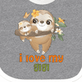 thumbnail image 4 of Inktastic Sloth I Love My Gigi Boys or Girls Baby Bib, 4 of 4