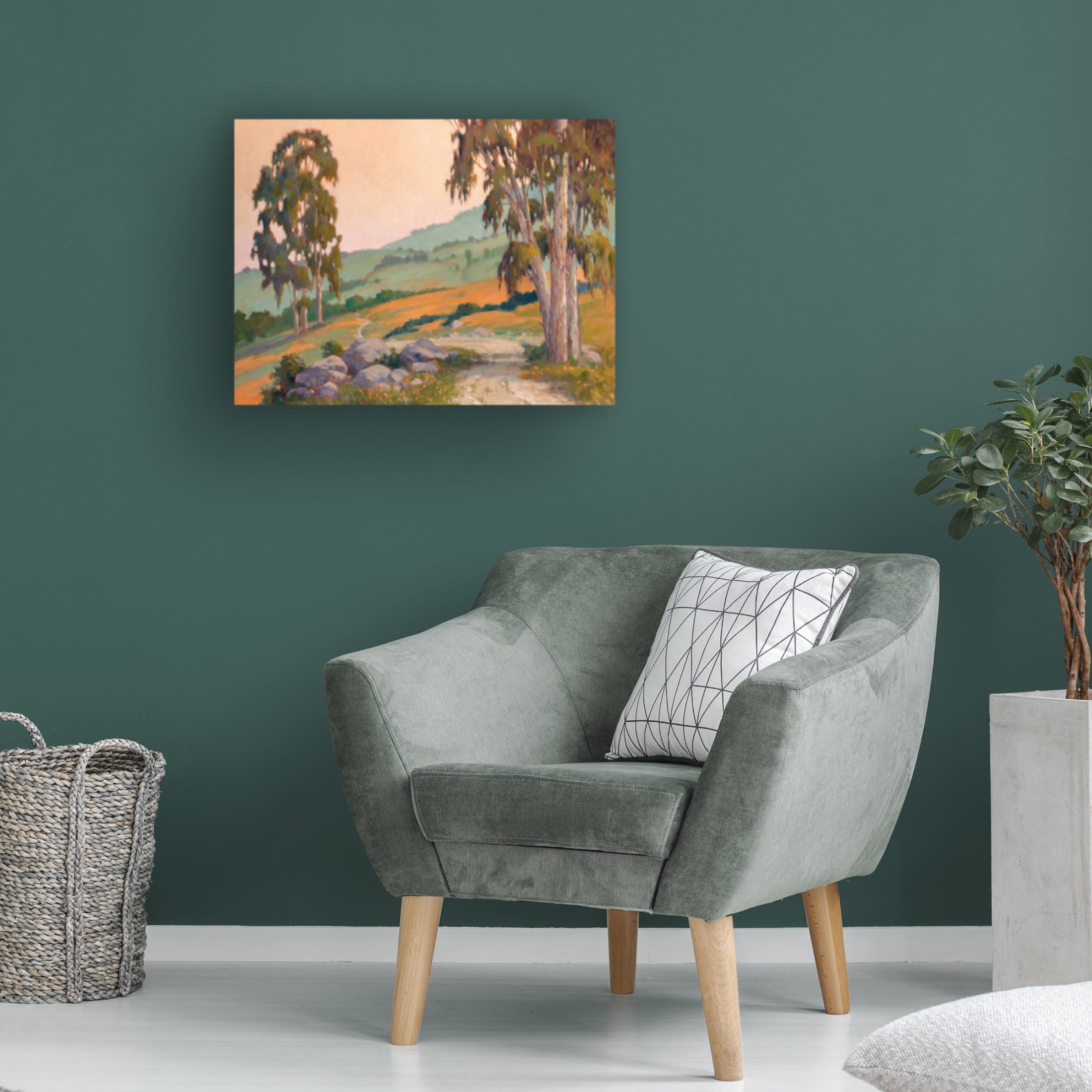 Canvas Wall Art - Ed Penniman 'Poppy Hill Path' Wall Art for Living Room, Bedroom, or Office Décor by Trademark Fine Art - 47 x 35 Inches