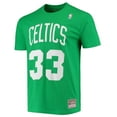 thumbnail image 2 of Men's Mitchell & Ness Larry Bird Kelly Green Boston Celtics Hardwood Classics Stitch Name & Number T-Shirt, 2 of 3