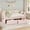 Pink, variant on Papajet Twin Size Corduroy Daybed with 2 Storage Drawers & Bedside Pockets, Upholstery Sofa Bed with Charging & Light, for Living Room, Bedroom,Pink