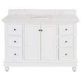thumbnail image 6 of Bella 48" Bathroom Vanity with White Cabinet and Engineered Marble Top, 6 of 7