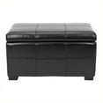 thumbnail image 1 of Hawthorne Banquette de Rangement en Cuir Bicast en Noir, 1 of 1