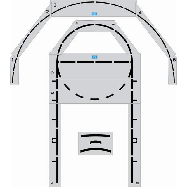 Complete Basketball Stencil 12' Court Kit w/Key and 3 Point Arch Athletic Marking Track & Field Stencil