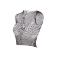 thumbnail image 3 of VISgogo Ladies Mesh Midriff-baring Tops, Mujeres Estilo de ocio Decoración de diamantes de imitación Cuello redondo Sin mangas Hollow Perspective Tank Top VISgogo moda, 3 of 9