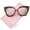 Black-Gold / Pink Mirror, variant on zeroUV Female Women's Oversize Open Metal Colored Mirror Flat Lens Cat Eye Sunglasses 57mm (Blue-Silver / Purple Mirror) - 57mm