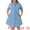 Sky Blue, variant on Women's Plus Size Denim Short Sleeve Button Down Dress 2X Sky Blue