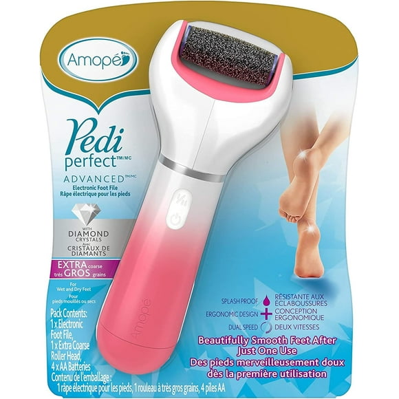 Amope Pedi Perfect Advanced Electronic Foot File, Color May Vary