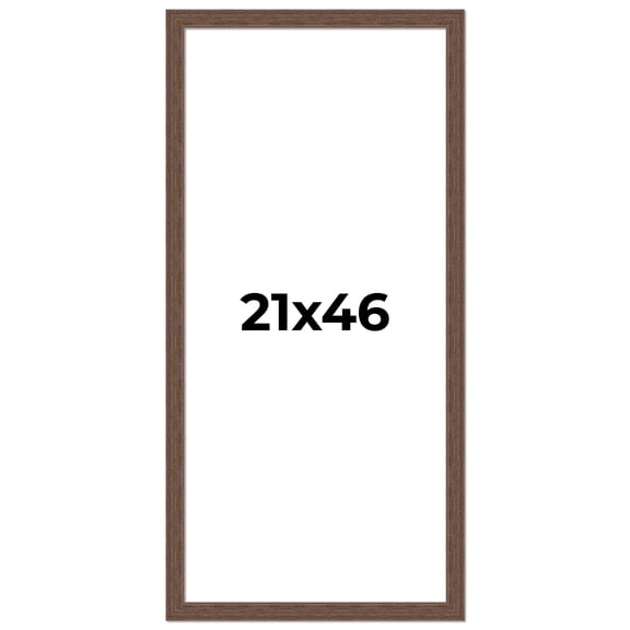 21x46 Frame Brown Farmhouse Solid Wood Picture Frame Width 1.5 Inches | Interior Frame Depth 0.5