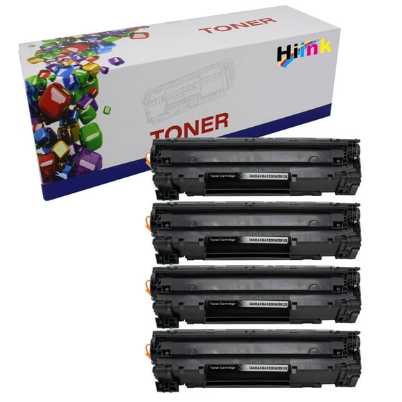 HIINK Cartouche de Toner Compatible de Remplacement pour HP CE285A (Noir Lot de 4)