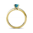 thumbnail image 4 of London Blue Topaz 6.5mm Scroll Solitaire Engagement Ring 1.05 ct in 14K Yellow Gold.size 9.0, 4 of 8