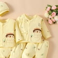 thumbnail image 7 of Povozer Baby Boy Outfits 0-3 Months Newborn Boy Clothes Newborn 7pcs Infant Clothing Set Baby Underwear Pants Newborn Baby Clothes For Boys Girls,Size 0-3 Months,Yellow, 7 of 7