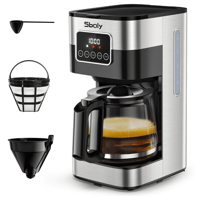  Teglu Coffee Maker with Grinder 12 Cups, Programmable