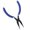 Blue, variant on Handmade Jewelry Pliers Metal Wire Cutter Long Curved Nose Plier Jewelry Accessories Chicken Claw Bone Removal Tool