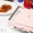 thumbnail image 2 of COOK WITH COLOR Panini Maker 2-Slice Panini Press Electric Grill, 760 Watts, Pink, 2 of 6