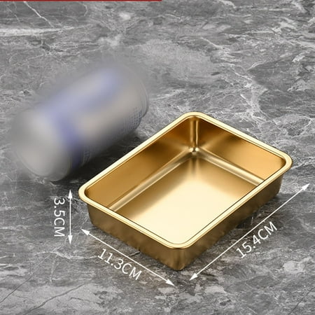 

304 Double Ear Stainless Steel Fried Chicken Tray Restaurant Snack Fruit Tray