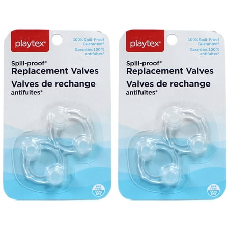 Playtex Spill-Proof Cup Replacement Valves - 2 EA X 2 packs = 4