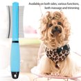thumbnail image 4 of Peine De Aseo Para Perros De Doble Cara Para Eliminar Enredos, Nudos, Pelo De Suciedad Enmarañado, Peines De Metal Para Mascotas Con Dientes Redondos Anchos Y Densos De Acero Inoxidable Muyoka Hogar, 4 of 5