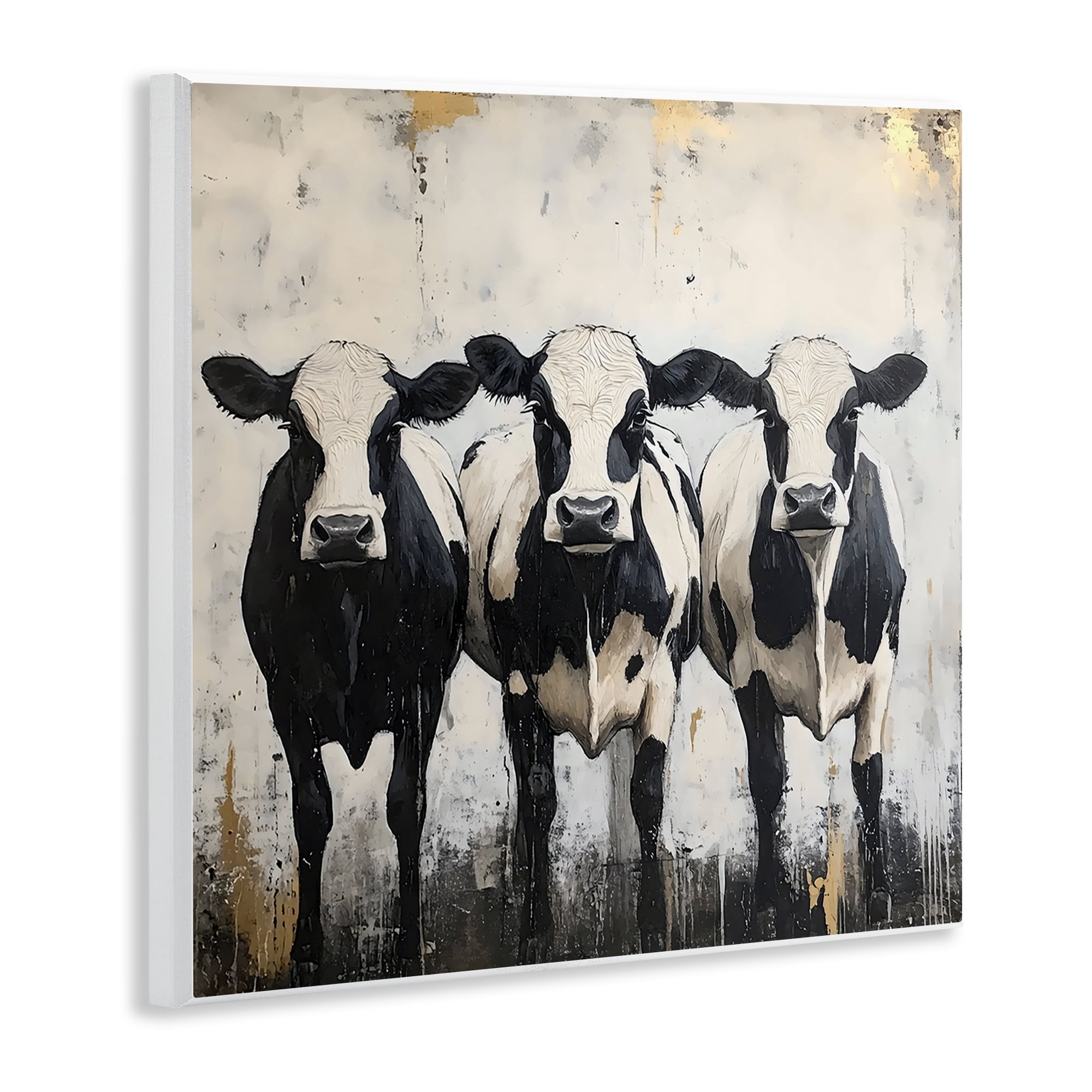 Stupell Industries Three Spotted Cows Wall Plaque Art, design by Creative Studio