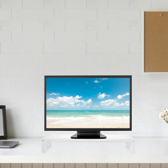 PENIKOKO Elegant Monitor Stand Computer Screen Riser for Home Users Wood 1Set