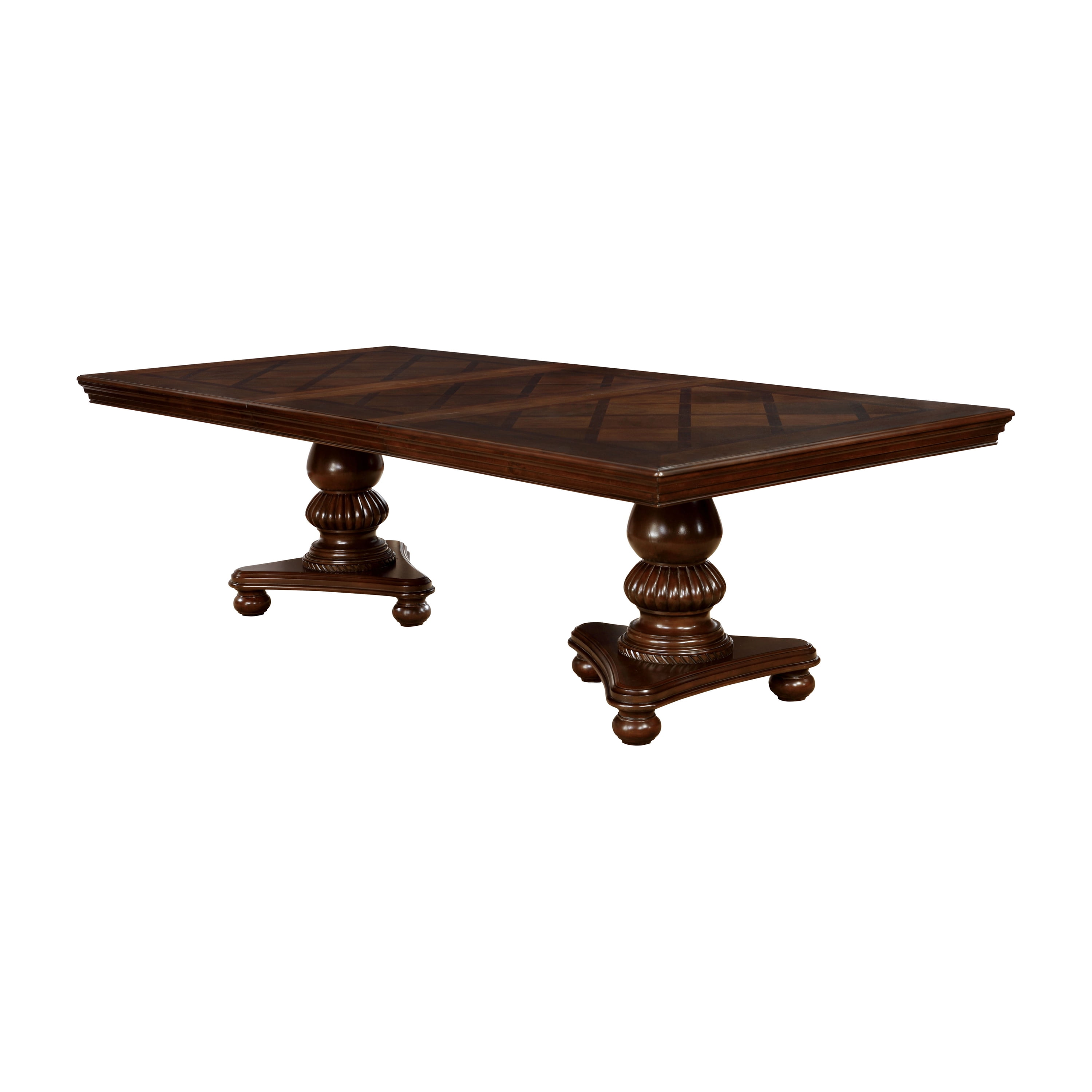 Furniture of America Paxton Traditional 9-Piece Dining Set, Brown Cherry