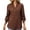 #048-Brown, variant on Women's V-Neck Long Sleeve Blouse with Crochet Lace Edges and Dots Detailing Casual Fashion Tops for Fall Season