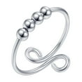thumbnail image 1 of Fiudx Anillos de Ansiedad, Diseño Ajustable para Dedos Abiertos, Cuentas Giratorias para Aliviar El Estrés, Joyería Unisex para La Ansiedad, Relajación y Calma, Regalo para Hombres y Mujeres, Talla E, 1 of 2