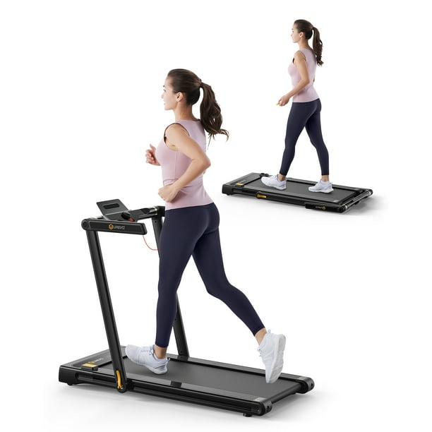 UREVO 2.5HP Electric Folding Treadmill, 2 in 1 Under Desk Treadmill