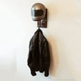 thumbnail image 2 of Motorcycle Helmet Rack And Jacket Hook Wooden Metal Hats Multipurpose For Coats  Wall-mounted, 2 of 5