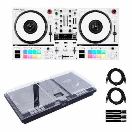 Hercules DJControl Inpulse T7 White Limited Edition DJ Controller with Cover Package