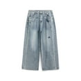 thumbnail image 5 of EMMIOL Men's Y2K Vintage Distressed Wide Leg Jeans 90s Mid Waist Loose Fit Hip Hop Denim Pants, 5 of 6