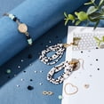 thumbnail image 6 of DIY Charm Bracelet Making Kits Including Stainless Steel Chain Bracelet Makings Glass Beads Brass Links Charms Waxed Cotton Cord Golden, 6 of 7