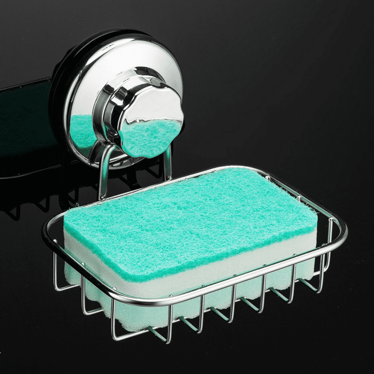 SANNO Vacuum Suction Cup Bathroom Soap Dish Holder, Shower Soap