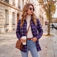thumbnail image 4 of Flannel Fall Shirts for Women Casual Plaid Tops Long Sleeve Button Down Shirts, 4 of 9
