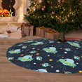 thumbnail image 5 of KLL 30" Christmas Tree Skirt Galaxy With Ufo Xmas Tree Skirts Mat for New Year Xmas Holiday Party Indoor Outdoor Home Decoration, 5 of 5