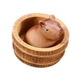 thumbnail image 4 of Figura de mascota de té en miniatura de capibara de arcilla, recuerdo, estatua de animal pequeño, decorativa, linda, 4 of 9