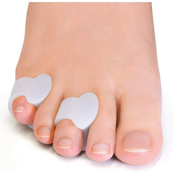 Welnove Gel Toe Separator, Pinky Toe Spacers, Little Toe Cushions for Preventing Rubbing & Relieve Pressure (White,Pack of 12)