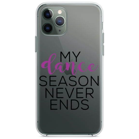 DistinctInk Clear Hybrid Case for Apple iPhone 13 Pro Max (6.7" Screen) - My Dance Season Never Ends - Shockproof Protection