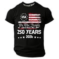 250 Anniversary USA Merchandise Boys Short Sleeve Crewneck Patriotic ...