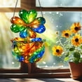 thumbnail image 4 of TechToyHub Shamrock Sun Catcher,6.69 Inch Green Acrylic St.Patrick’s Day Ornaments for Window Porch Outdoor Decor,2D Four Leaf Clover Hanging Decoration with Chain,Weather Resistant, 4 of 5