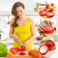 thumbnail image 2 of 2Pack Transparent Film Fruit Sealed Crisper Box Refrigerator Fruit and Vegetable Cut Semi-Frozen Crisper Box Kitchen Food Storage Box Red, 2 of 9