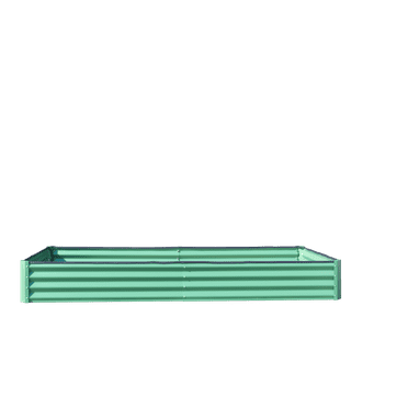 8x4x1 ft Galvanized Raised Garden Bed, Outdoor Planter Garden Boxes Large Metal Planter Box for Gardening Vegetables Fruits Flowers,Green