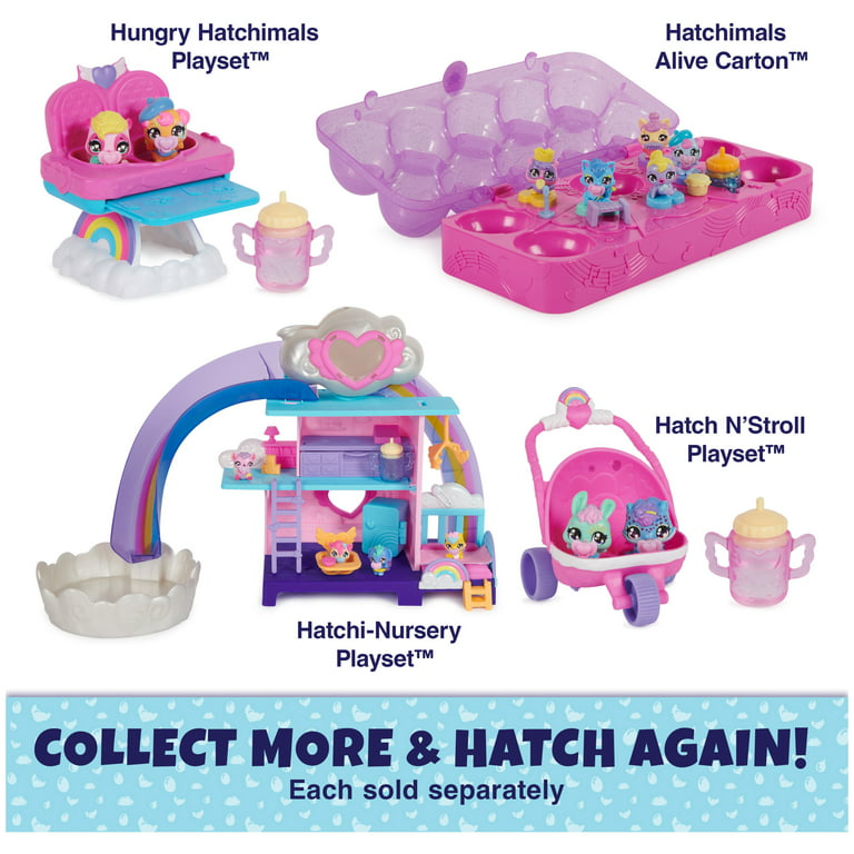 Hatchimals Alive Hatchi-Nursery Playset with 4 Figures, 13 Accessories