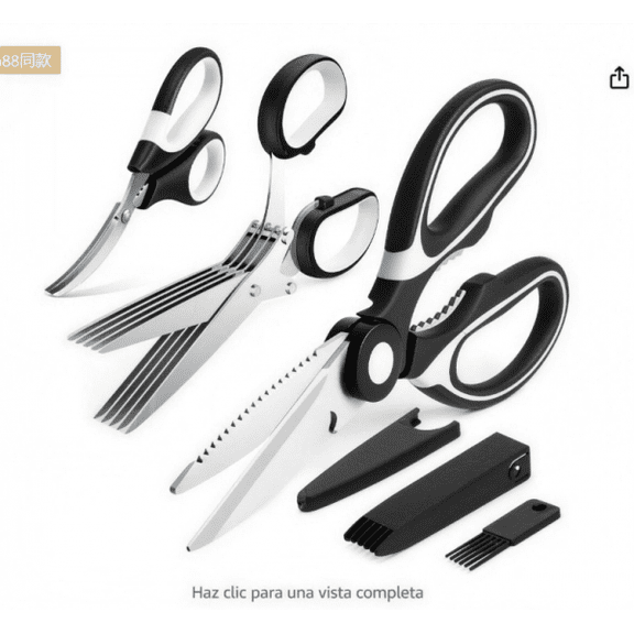 Herb Scissors, Shrimp Scissors, Chicken Bone Scissors 3-in-1 Kitchen Shears, Heavy Duty Stainless Steel Multi-Purpose Cooking Scissors, Easy Clean & Ergonomic Handle Kitchen Gadget