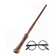 thumbnail image 1 of Varita Harry Potter Con Luz Incluye Unos Lentes Para Disfraz marron negro, 1 of 5