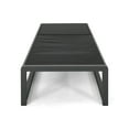 thumbnail image 4 of GDF Studio Camdyn Outdoor Mesh and Aluminum Armless Adjustable Chaise Lounges, Set of 2, Black and Gray, 4 of 10