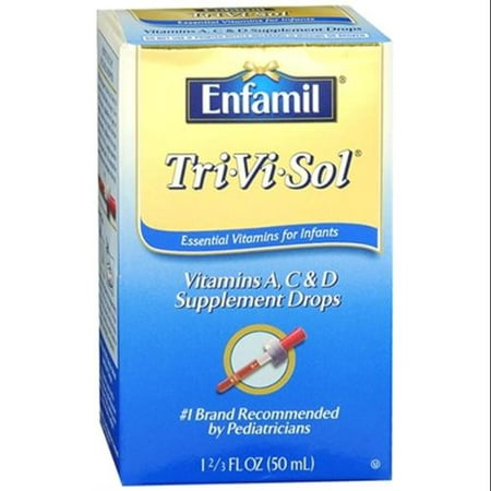 Enfamil Tri-Vi-Sol vitamines A, C et D Supplément gouttes 50 ml (pack de 2)