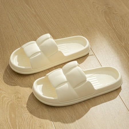 

CoCopeanut Summer Pleated Design Bathroom Slippers Home Beach Women Slides Flat Leisure Sandals Women for Home 2022 New Woman Shoes