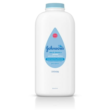Johnson’s Naturally Derived Cornstarch Baby Powder with Aloe & Vitamin E, 22 oz