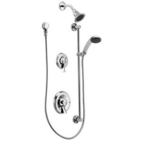 Moen Eva Chrome Shower - Moen T8342EP15CBN M-DURA Shower System Trim Package with 1.5 GPM Single Function Shower Head, Available in Various Colors