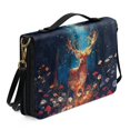 thumbnail image 2 of Kuiaobaty Deer Mushroom Daisy Print Bible Cover for Women Men PU Leather Bible Case Bible Bag Tote Book Carrying Case Christian Bible Accessories with Handle and Adjustable Shoulder Strap, XL, 2 of 7